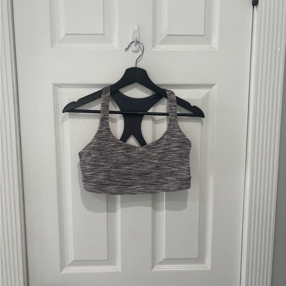 Lululemon Plum/Gray Racerback Sports Bra size:8